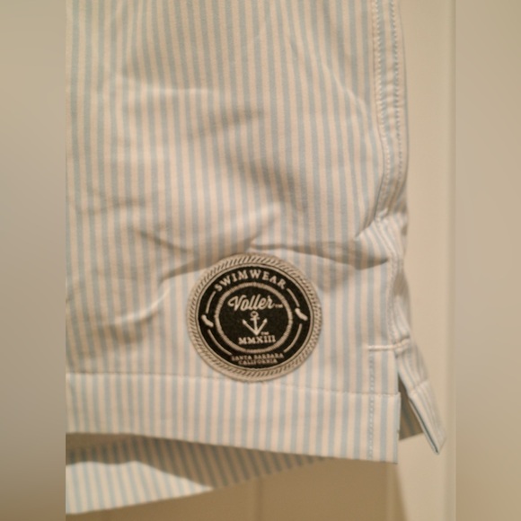 Voller Swimwear Board Shorts - Blue Stripes - S/M - Picture 2 of 6